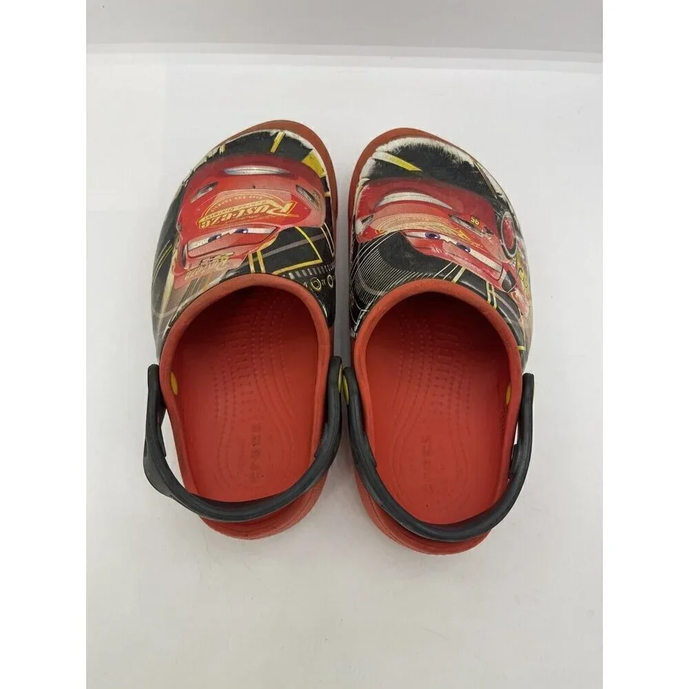 CROCS Disney CARS 3 Funlab Lights Light Up Red Clogs Toddler Size C 3 **FLAW**